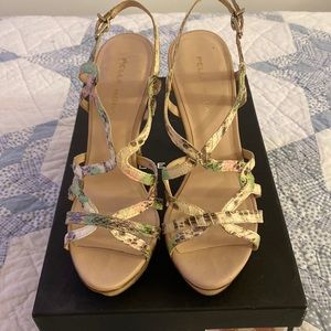 Snake skin leather pumps -Pelle Moda -size 7M